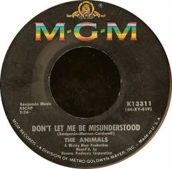 The Animals : Don't Let Me Be Misunderstood